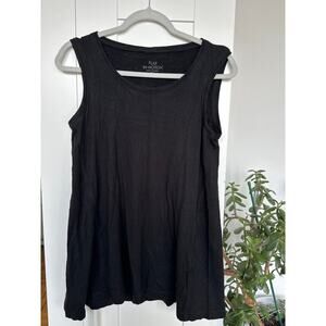 FLAX 'In Motion' Women's Black Sleeveless Top Tunic, Size Small, EUC